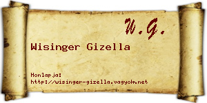 Wisinger Gizella névjegykártya